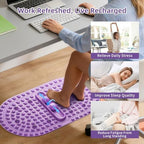 Extra-Large Acupressure Foot Massage Mat 27 Inches, Silicone Foot Pressure Point Pad with 2 Massage Balls, Foot Reflexology Mat with Magnetic Therapy for Stress Relief, Home & Gym Use (Purple)