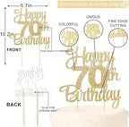 Happy 70th Birthday Cake Topper - 70th Birthday Party Decorations,70 Cake Topper,70 Anniversary Decor (70th)