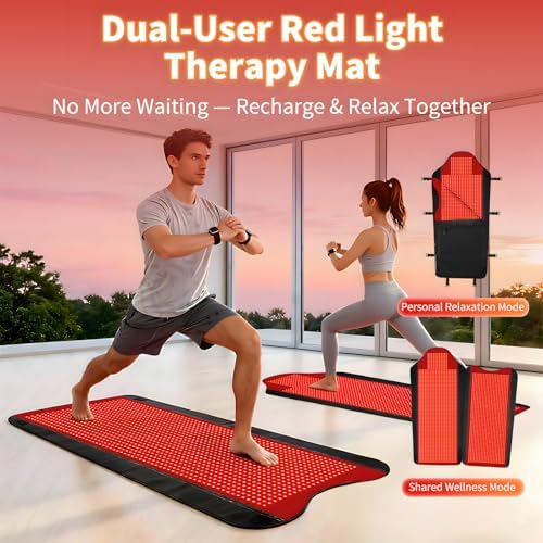Full Body Red Light Therapy Mat with 3207 LEDs, 3-in-1 660nm & 850nm TPU Infrared Light Blanket, 74.8" x 36" Foldable Therapy Pad with Timer Controller Pulse Modes for Home Use 260W