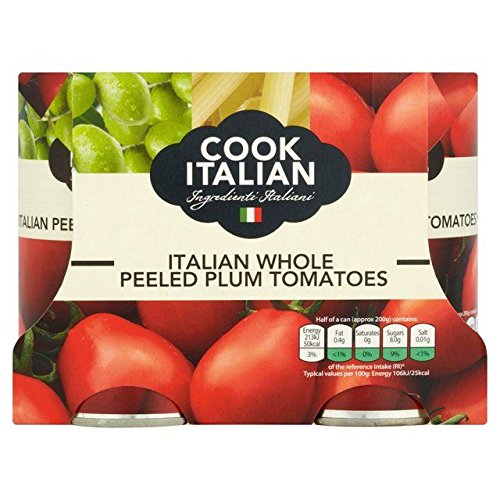 Cook Italian Peeled Plum Tomatoes - 4 x 400g