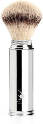 MÜHLE TRAVEL Chrome Silvertip Fiber Travel Shaving Brush