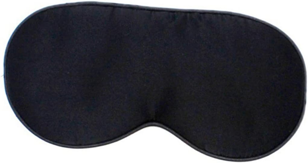 minkissy Silk Sleeping Mask with Adjustable Strap Light Blocking Eye Mask for Sleep Travel and Meditation Black Unisex Design for Relief and Facial Relaxation