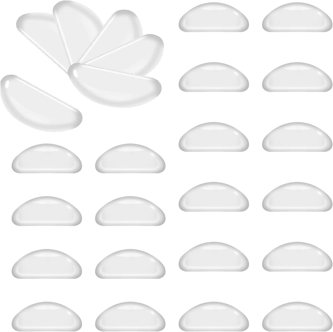 Silicone Adhesive Eyeglass Nose Pads - 20 Pairs Nose Pads for Eyeglasses