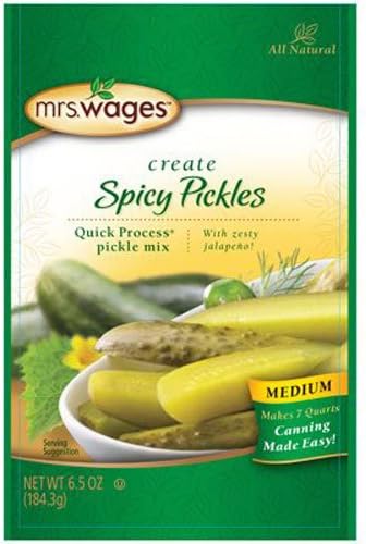 W658-J7425 Medium Spicy Mrs. Wages Mix Pickle, 6.5 oz.