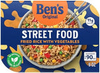 BEN'S ORIGINAL Street Food Fried Rice with Vegetables, Prepared Entrée, Microwavable Heat-&-Eat Bowl in 90 Seconds, 9 oz (Pack of 6)