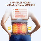Red Light Therapy Decompression Back Belt with Heating, Vibration Massage & Electric Pump, Cordless Inflatable Back Brace for Lower Back Pain Relief, One Size Fits 29–49" Waist – Blue