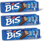 BIS Lacta - Chocolate Wafer - 4.94 Oz (PACK OF 3), Chocolate ao Leite - 140g