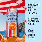 Sanpellegrino CIAO! Blood Orange Sparkling Water, Low-Cal, 0g Added Sugar, 24-Pack