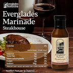 Everglades Steakhouse Marinade – Bold Blend of Spices & Peppers for Grilling, Broiling & Baking – Flavorful Marinade for Beef, Pork, Poultry & Seafood – 12 oz Bottle