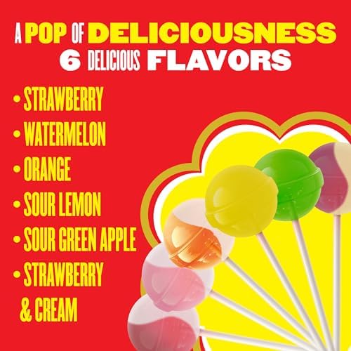 Chupa Chups Flower Lollipop Bouquet, Assorted Fruity Flavors, Easter Candy, Easter Basket Essentials Stuffers for Kids and Adults, Fun Individually Wrapped, 19 Lollipops