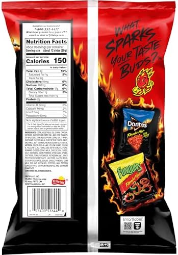 Doritos Tortilla Chips Flamin' Hot Nacho, 9.25 Oz