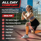 Rymora Calf Compression Sleeves Men Women - Leg Compression Sleeve Footless Socks - Shin Splint Relief Fitness Running