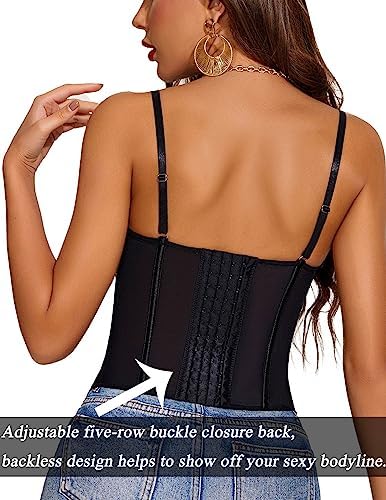 Avidlove Corset Tops for Women Lace Bustier Top Underwire Sexy Halloween Exotic Slim Fit Bralette