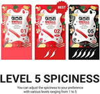 MISSLEE Tteokbokki Sauce Mix (5 Pack, 2 Servings Each), Level 2 Original, Korean Powder Sauce for Rice Cakes, Stir-Fries, and More