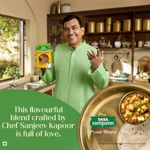 Tata Sampann Garam Masala Powder with Natural Oils, 100g, Crafted by Chef Sanjeev Kapoor, With Chef’s Exclusive Tip, Rich Aroma & Flavour