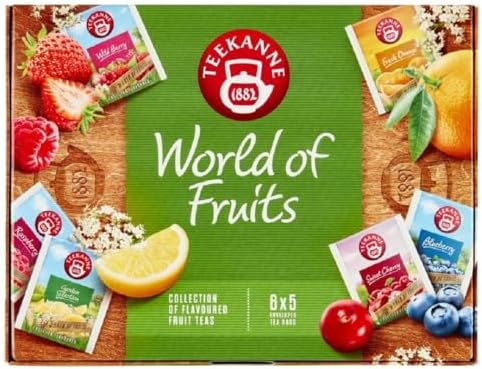 Teekanne World of Fruits Fruit Tea Selection Box 6 Flavours 5 Teabags of Each 2022