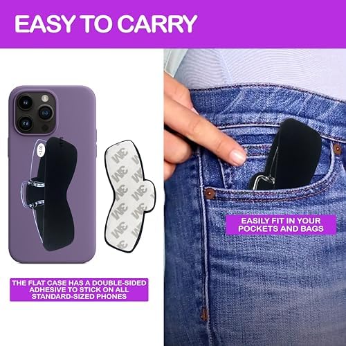 Gecko Travel Tech Reading Glasses Variety Pack – 5 Focal Strengths - Travel Reading Glasses Stick On Holder Case for Phone