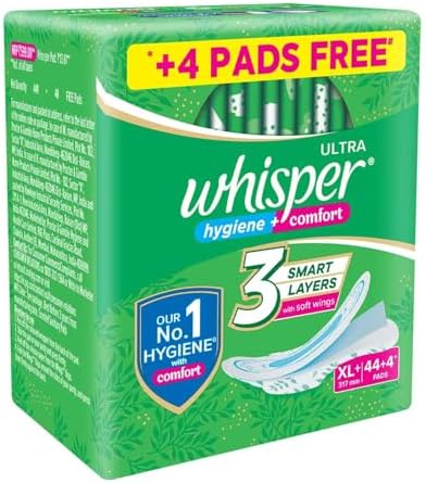 Whisper Ultra Sanitary Pads - 44 Count (Extra Large)