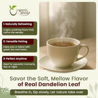 Organic Way Dandelion Leaf (Taraxacum Officinale) Cut & Sifted - Herbal Tea | European Wild-Harvest | Kosher & USDA Certified | Vegan, Non-GMO & Gluten Free | 100% Raw from Albania (1LBS / 16Oz.)