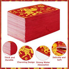 100Pcs Chinese New Year 2026 Paper Napkins 3 Ply Red Gold Foil Horse Disposable Absorbent Hand Towels Year of the Horse Guest Napkins for Spring Festival Luncheon Dinner Bathroom Supplies Table Decor