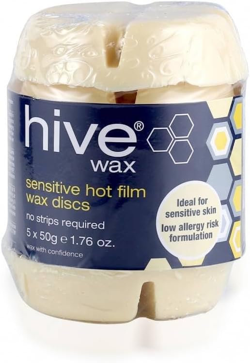 Hive Beauty Sensitive Hot Film Brazilian Depilatory Wax Discs 5 x 50g CODE: HOB5587
