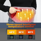 3-in-1 Heating Waist Belt: Heating Pad to Soothe Back & Period Cramps + Portable Hand Warmer, USB Powered, 3-Temp Adjustable Heat Wrap for Men and Women, Gray