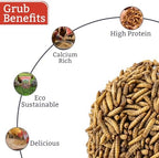 Good Deal Grubs Dried Black Soldier Fly Larvae for Chickens 1 lb, High Protein Chicken Treats with Calcium, Chicken Snacks and Supplements for Poultry and Birds
