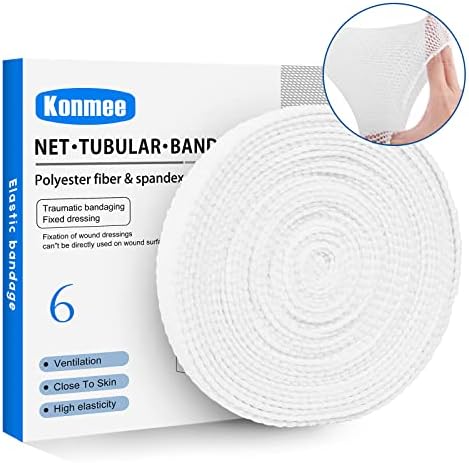 Tubular Bandage Elastic Net Wound Dressing Elastic Dressing Retainer Tubular Stretch Elastic Gauze Bandage, Size 6 for Knee, Calf and Ankle