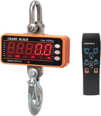 iDili 1000KG 2000LBS 1T Aluminum Digital Crane Scale Heavy Duty Compact Hanging Scale OCS-S1 Smart Type LED Display 0.5kg, with Remote Control (OCS-S1 Orange)