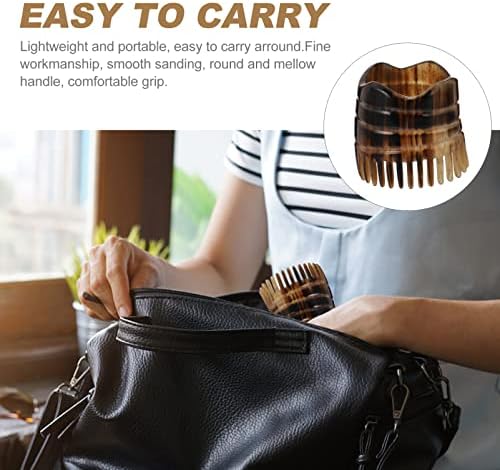 Dandruff Comb Scalp Massager Tool, Natural Bull Horn Scalp Massage Comb Hair Growth, Head Massager Stimulator Exfoliator Shampoo Brush for Women Hair Care（Random Styles）