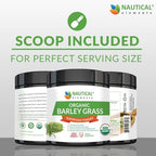 Barley Grass Powder - USDA Certified Organic Barley Grass Powder - Non-GMO, Vegan, and Non-Irradiated - Rich In Antioxidants, Protein, Fiber, Minerals, Chlorophyll, Amino Acids and Protein - 200 Grams