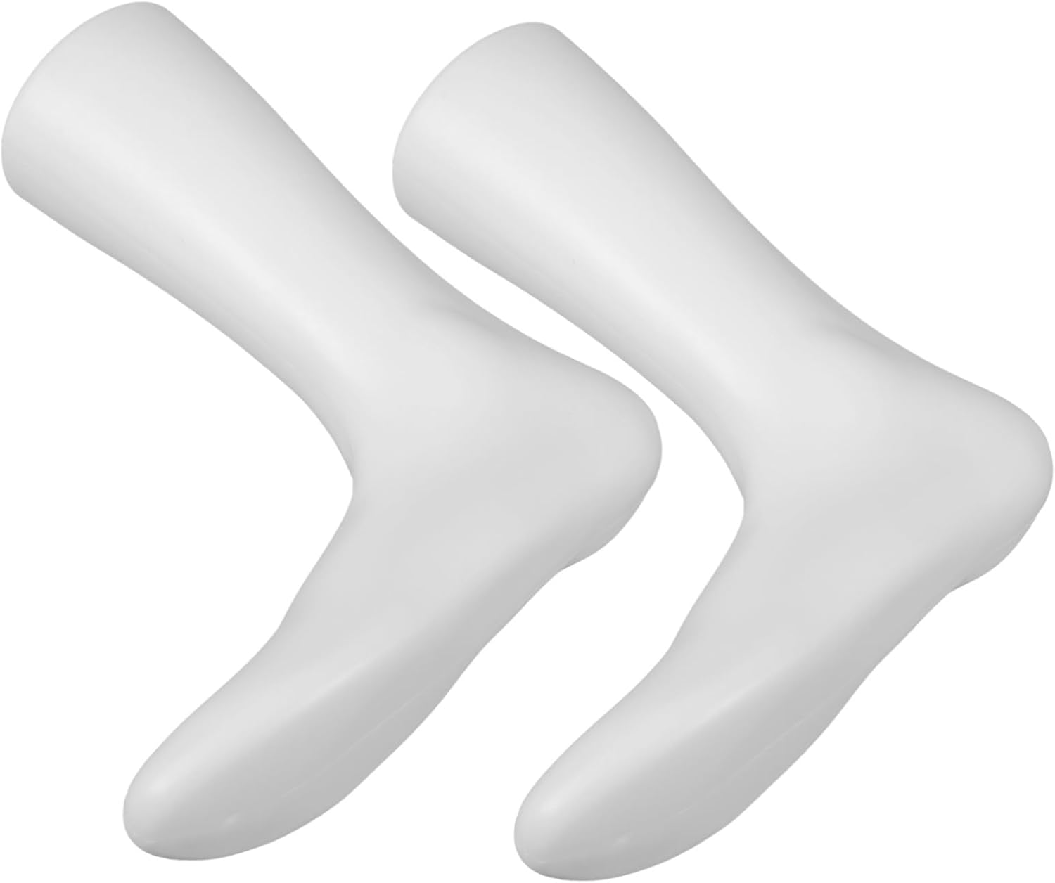 2Pcs Socks Foot Mold Fake Feet, 9.43x9.04x2.75in Shoe Mold Women Shoes Stand Sock Display Stand, Plastic Mannequin Foot for Shop Jewelry Anklet Display