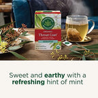 Traditional Medicinals Organic, Throat Coat Tea, Eucalyptus & Slippery Elm - Supports Respiratory and Throat Health - Kosher, Non-GMO, Caffeine-Free, Compostable - 16 Tea Bags