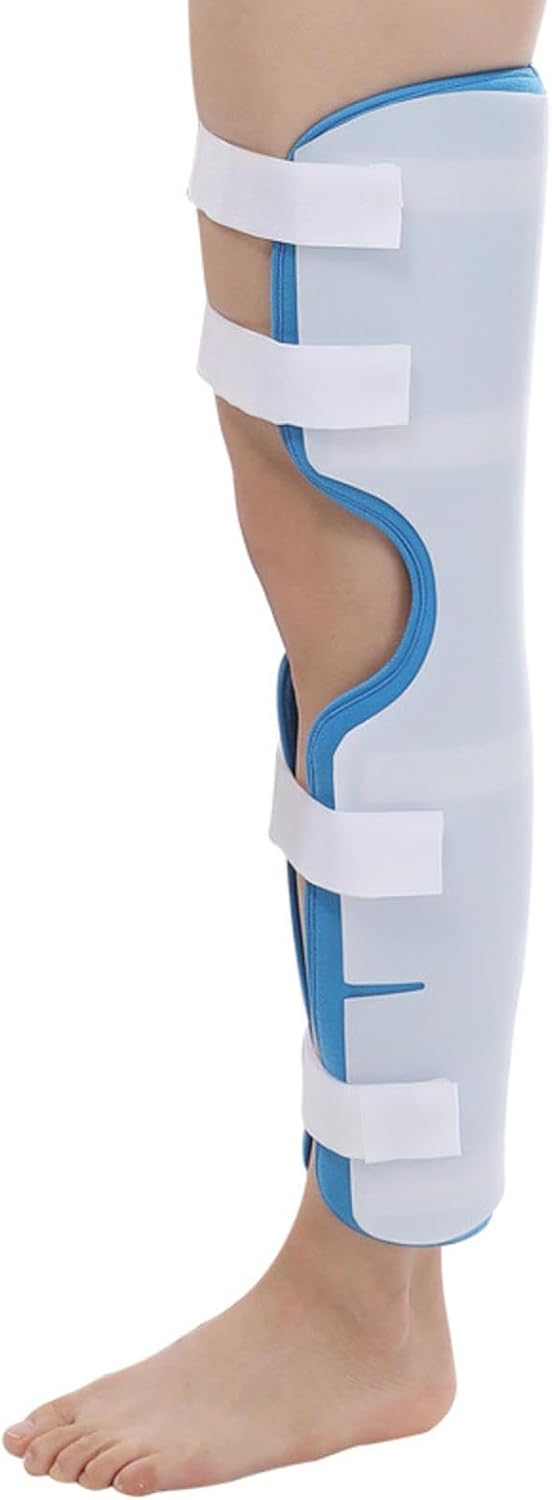 Unisex Knee Splint, Soft Lining Knee Immobilizer for Men Women, Adjustable Post Op Rom Knee Brace for Recovery Acl, Pcl, Mcl, Meniscus Tear and Fracture,M(160-170cm)