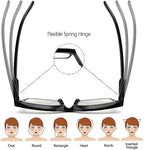 3 Pack Oversize Square Design Reading Glasses for Women, Blue Light Blocking Computer Reader+2.50