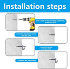 Sfcddtlg 25 Pcs White Down Wall Clips - Wire Shelf Brackets Loop Clips - Closet Maid Support Brackets - Plastic Shelves With Screws and Expansion Tubes for Wire Shelving