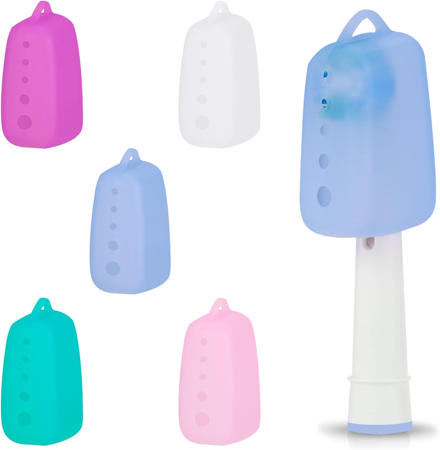 5 Packs Toothbrush Covers, Silicone Toothbrush Covers Caps for for Electric Toothbrush Replacement Head & Manual Toothbrush, Toothbrush Travel Essentials