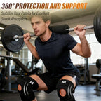 Knee Braces for Knee Pain Relief, Adjustable Knee Brace for Women & Men, Meniscus Tear Support with Dual Side Stabilizers, Knee Compression Sleeve, Wraparound Anti-Pilling Design (Fits 16-20")