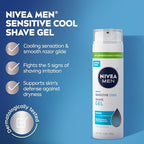 NIVEA MEN Sensitive Cool Shave Gel for Sensitive Skin, Alcohol Free Shaving Gel with Chamomile Extract, 7 Oz Can, Pack of 3