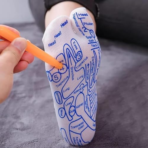 Acupressure Reflexology Foot Massage Socks, Reflexology Socks with Trigger Point Massage Tool, Serenity Steps Reflexology Socks Set, Foot Pain Relief Socks Men Women (Women,2 Pairs)