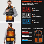 Heated Vest Size Adjustable for Men Women,20000mAh Battery Included,Lightweight Heated Jacket,3 Heat Setting Mens Vest