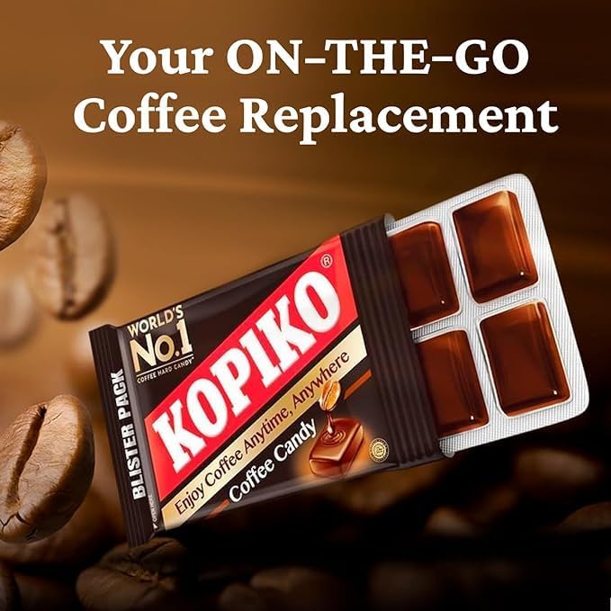 Kopiko Coffee Candy – Bold-Tasty Hard Candy from Indonesia with Real Coffee Extract – A Satisfying Boost for On-the-Go Energy (4-Pack 1.13 Ounce Each)