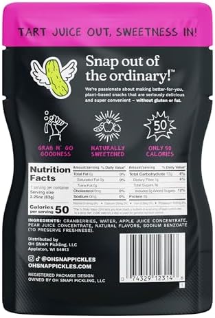 OH SNAP! Cranberry Sweeties (12 Pack) - Cranberries Infused With a Blend of Fruit Juices - Ready To Eat Infused Cranberry Snacks - Gluten-Free, Fat-Free - Delicious & Healthy Snack