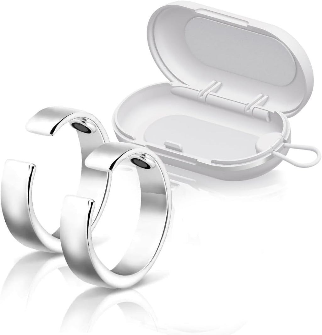 Anti Snoring Magnetic Ring, Snoring Stopper Acupressure Therapy Treatment Against Snoring Device Finger Ring Sleep Aid Unisex, Snoring Solution for Men and Women M（17mm-19mm）