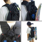 Pmsanzay Deck Hook, Professional Skateboard, Longboard & Electric Skateboard Holder Carrier | Universally Compatible with Any Dual Shoulder Strap Backpack | Adjustable Straps & Adjustable Hook