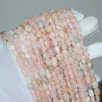 MJDCB Natural Irregular Shape Stone Beads 6-8mm Morganite Gemstone Energy Crystal for Jewelry Making Bracelet Necklace