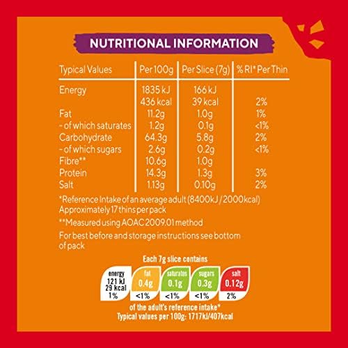 Ryvita Thins Multi-Seed Flatbreads, 125 g
