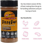 Dizzy Pig Dizzy Dust All-Purpose Barbecue Seasoning Rub (8oz. Shaker) - Seasons 30+lbs of Food - Hand Made in the USA - MSG Free, Gluten Free