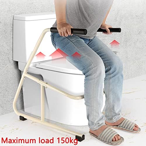 Toilet Safety Rail Frame, Non-Slip Toilet Surround Frame with Grab Bar,Mobile Toilet Stand-Up Aid, for Heavy Duty Toilet Safety Frame for Elderly and Disabled