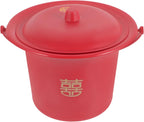 Lurrose Spittoon Bucket Toilet Chamber pots Urine pots with lid Portable Toilets Pee jug Chinese Chamber Pot Plastics Urine pots Urine Buckets with lids Kids Happy Word Elderly Indoor